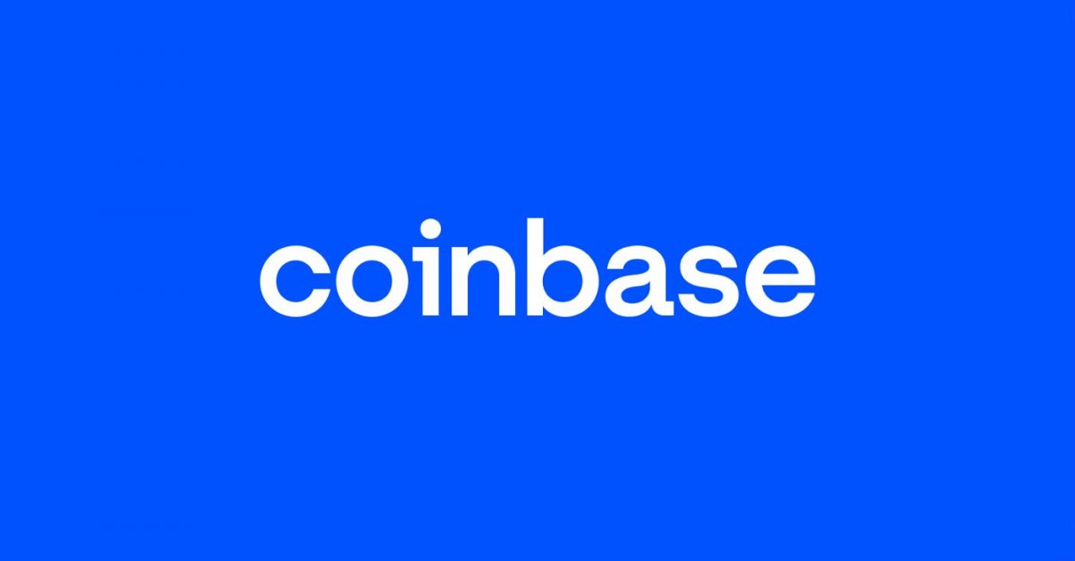 Coinbase logo with text overlay announcing three new cryptocurrency listings