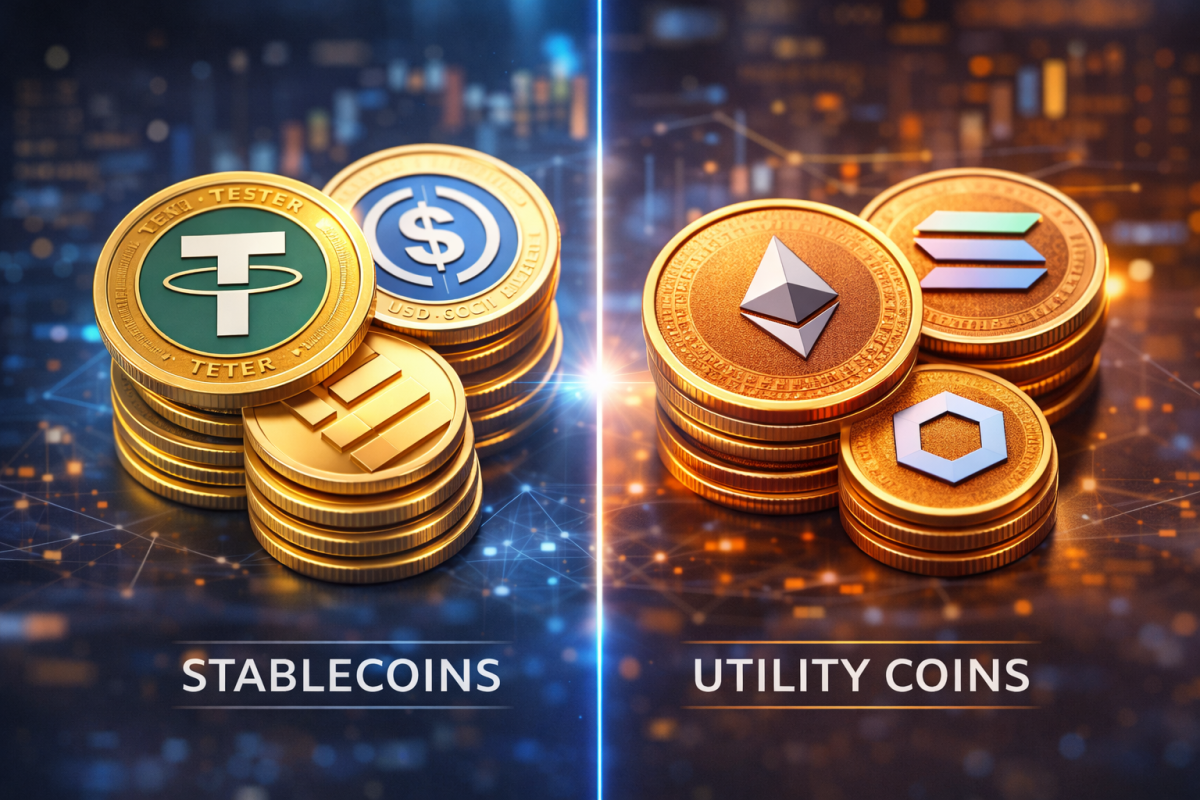 stablecoins vs. utility tokens