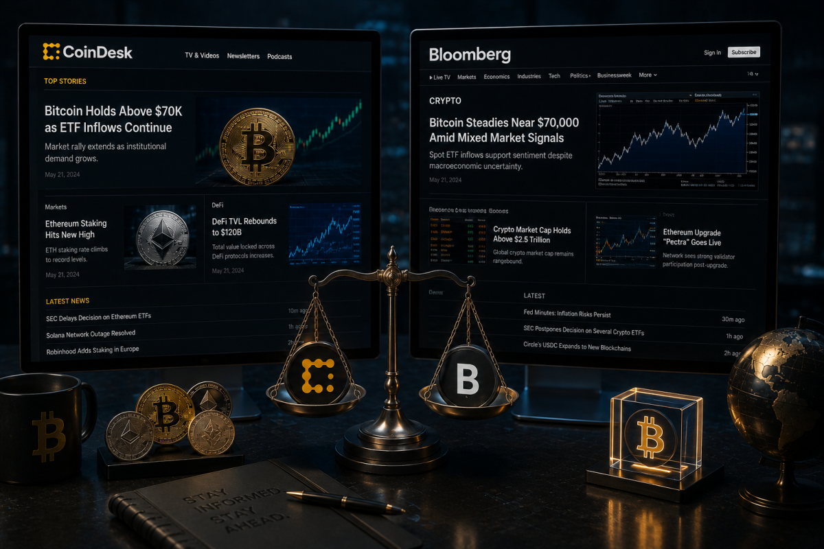 coindesk vs bloomberg crypto