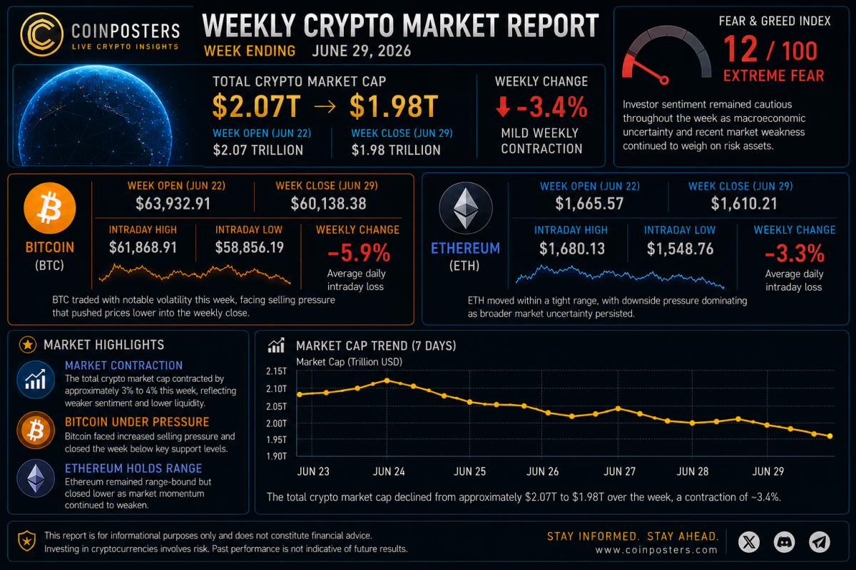 CRYPTO MARKET REPORT June 29 2026